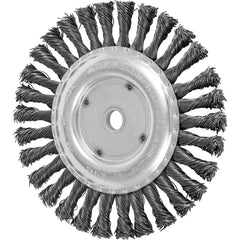 PFERD - Wheel Brushes; Outside Diameter (Inch): 6 ; Wire Type: Knotted ; Fill Material: Carbon Steel ; Trim Length (Inch): 1-1/4 ; Filament Wire Diameter Range: 0.0200-0.0299 ; Maximum RPM: 10000.000 - Exact Industrial Supply