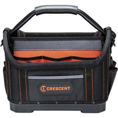 Crescent - 25 Pocket, Polyester, Black/Orange Open Top Tool Bag - Best Tool & Supply