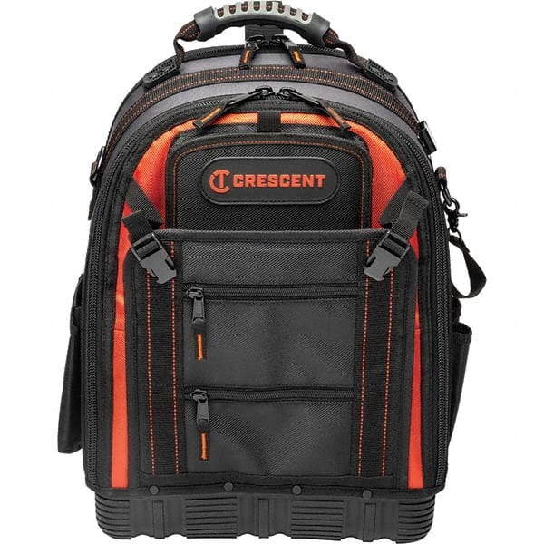 Crescent - 38 Pocket, Polyester, Black/Orange Backpack Tool Bag - Best Tool & Supply