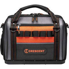 Crescent - 32 Pocket, Polyester, Black/Orange Closed Top Tool Bag - Best Tool & Supply