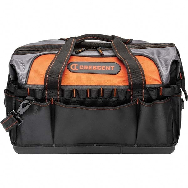 Crescent - 30 Pocket, Polyester, Black/Orange Contractor's Bag - Best Tool & Supply