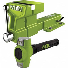 Wilton - 5" Jaw Width x 6" Jaw Opening, 4-1/2" Throat Depth, Bench & Pipe Combination Vise - Best Tool & Supply