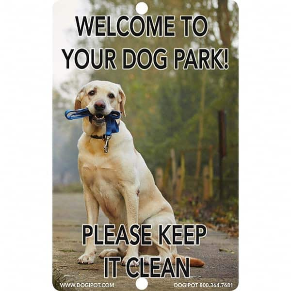 DOGIPOT - Pet Waste Station Accessories Type: Reflective Pet Sign Material: Aluminum - Best Tool & Supply