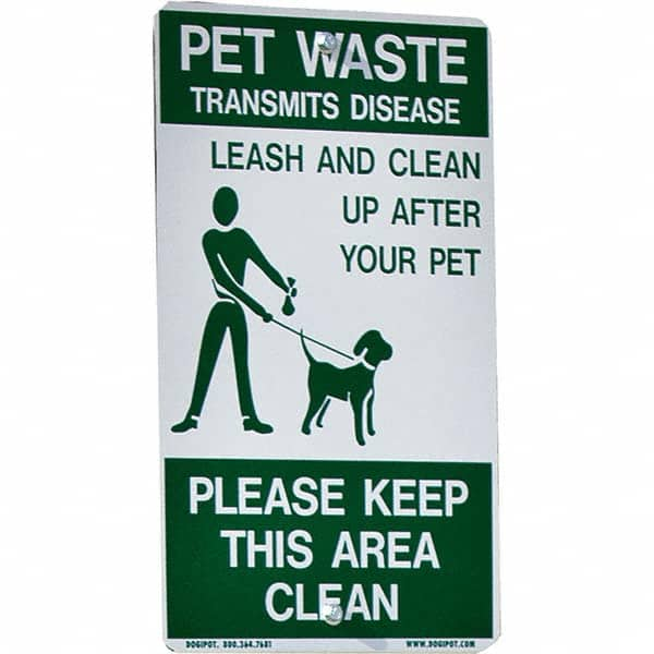 DOGIPOT - Pet Waste Station Accessories Type: Reflective Pet Sign Material: Aluminum - Best Tool & Supply