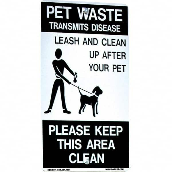 DOGIPOT - Pet Waste Station Accessories Type: Reflective Pet Sign Material: Aluminum - Best Tool & Supply