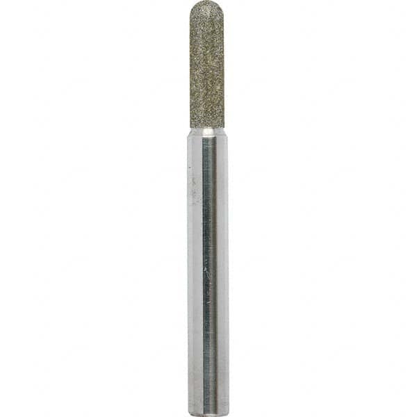 Grinding Pins; Abrasive Head Diameter (Inch): 3/8; Abrasive Head Thickness (Inch): 1; Abrasive Material: Diamond; Grit: 40; Grade: Extra Coarse; Head Length: 1 in; Head Shape: Ball Nose