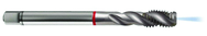 M10x1.0 6H 3-Flute Cobalt Red Ring Semi-Bottoming 40 degree Spiral Flute Tap-Bright - Best Tool & Supply