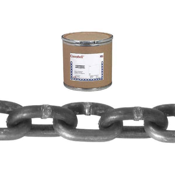 Campbell - Welded Chain; Chain Grade: 30 ; Trade Size: 5/16 ; Load Capacity (Lb.): 1900.000 ; Finish/Coating: Galvanized ; Type: Welded ; Length (Feet): 275 - Exact Industrial Supply