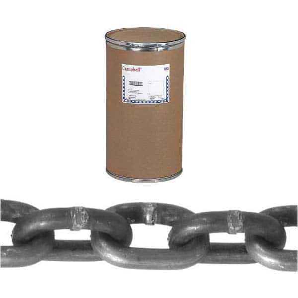 Campbell - Welded Chain; Chain Grade: 30 ; Trade Size: 7/16 ; Load Capacity (Lb.): 3700.000 ; Finish/Coating: Galvanized ; Type: Welded ; Length (Feet): 300 - Exact Industrial Supply