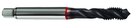 M2x0.40 6H 3-Flute Cobalt Red Ring Semi-Bottoming 40 degree Spiral Flute Tap-TiCN - Best Tool & Supply