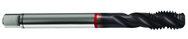 M24x3.0 6H 5-Flute Cobalt Red Ring Semi-Bottoming 40 degree Spiral Flute Tap-TiCN - Best Tool & Supply