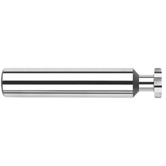 Woodruff Keyseat Cutter: 0.125″ Cut Dia, 0.062″ Cut Width, 1/8″ Shank Dia, Straight Tooth 1-1/2″ OAL, 6 Teeth, Solid Carbide