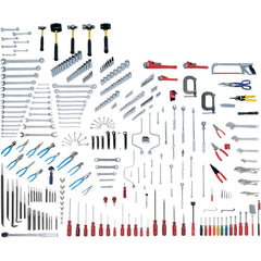 Wright Tool & Forge - Combination Hand Tool Sets; Tool Type: Master Maintenance Set ; Number of Pieces: 368.000 ; Drive Size (Inch): 1/4, 3/8, 1/2 ; Number of Points: 6, 8, 12 ; Measurement Type: Inch ; Socket Depth: Standard & Deep - Exact Industrial Supply