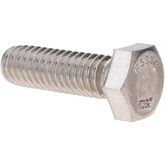 Hex Head Cap Screw: 3/8-16 x 2-1/2″, Grade A-286 Stainless Steel, Plain Finish Fully Threaded, ASME B18.2.1