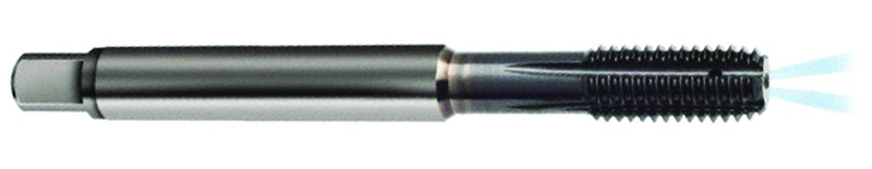 M10 x 1.50 Dia. - 6HX - 5 FL - Carbide Full Bott Tap-TiCN -Coolant-Thru-FORM-E DIN 371 - Best Tool & Supply