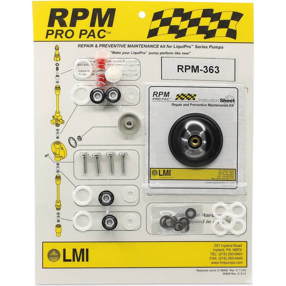 LMI - Metering Pump Accessories Type: Liquid End Preventative Maintenance Kit For Use With: LMI LIQUIPRO Liquid Ends: 333xx - Best Tool & Supply