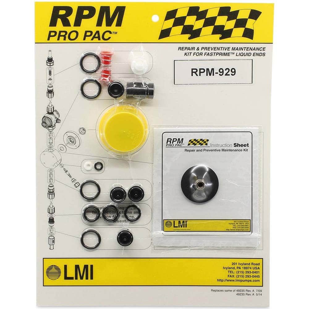 LMI - Metering Pump Accessories Type: Liquid End Preventative Maintenance Kit For Use With: LMI LIQUIPRO Liquid Ends: 460xx, 469xx - Best Tool & Supply