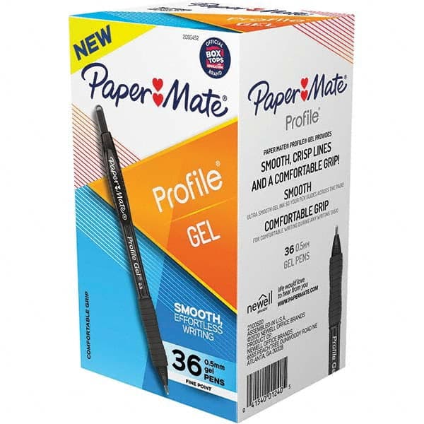 Paper Mate - Pens & Pencils Type: Retractable Gel Color: Black - Best Tool & Supply