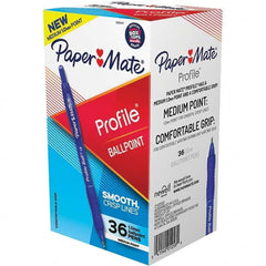 Paper Mate - Pens & Pencils Type: Retractable Ball Point Pen Color: Blue - Best Tool & Supply