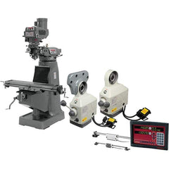 Jet - Knee Milling Machines Spindle Speed Control: Variable Speed Pulley Table Length (Inch): 49 - Best Tool & Supply