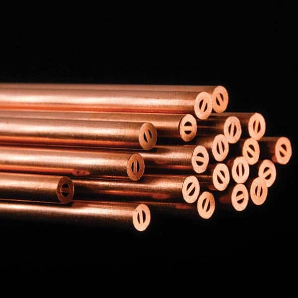 Electrical Discharge Machining Tubes; Tube Material: Copper; Overall Length: 2.5 mm; Channel Type: Single; Outside Diameter (mm): 2.50; Overall Length (mm): 2.5000