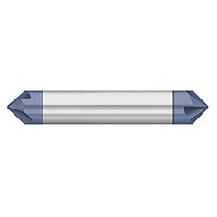 Titan USA - Chamfer Mills; Cutter Head Diameter (Inch): 3/16 ; Included Angle B: 45 ; Included Angle A: 90 ; Chamfer Mill Material: Solid Carbide ; Chamfer Mill Finish/Coating: AlTiN ; Overall Length (Inch): 2-1/2 - Exact Industrial Supply