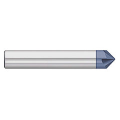 Titan USA - Chamfer Mills; Cutter Head Diameter (Inch): 1/8 ; Included Angle B: 45 ; Included Angle A: 90 ; Chamfer Mill Material: Solid Carbide ; Chamfer Mill Finish/Coating: AlTiN ; Overall Length (Inch): 1-1/2 - Exact Industrial Supply