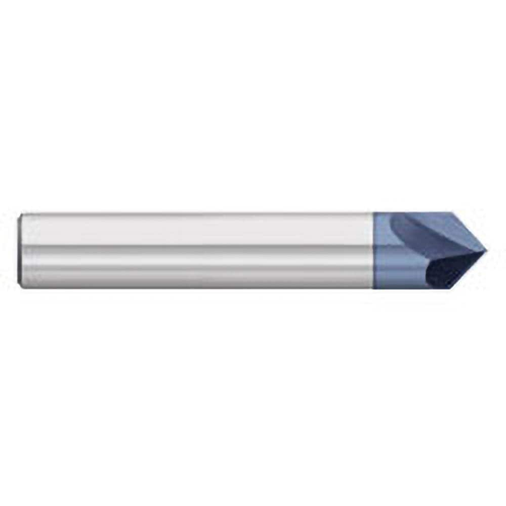 Titan USA - Chamfer Mills; Cutter Head Diameter (Inch): 1/2 ; Included Angle B: 40 ; Included Angle A: 100 ; Chamfer Mill Material: Solid Carbide ; Chamfer Mill Finish/Coating: AlTiN ; Overall Length (Inch): 3 - Exact Industrial Supply