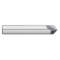 Titan USA - Chamfer Mills; Cutter Head Diameter (Inch): 3/16 ; Included Angle B: 49 ; Included Angle A: 82 ; Chamfer Mill Material: Solid Carbide ; Chamfer Mill Finish/Coating: Uncoated ; Overall Length (Inch): 2-1/2 - Exact Industrial Supply