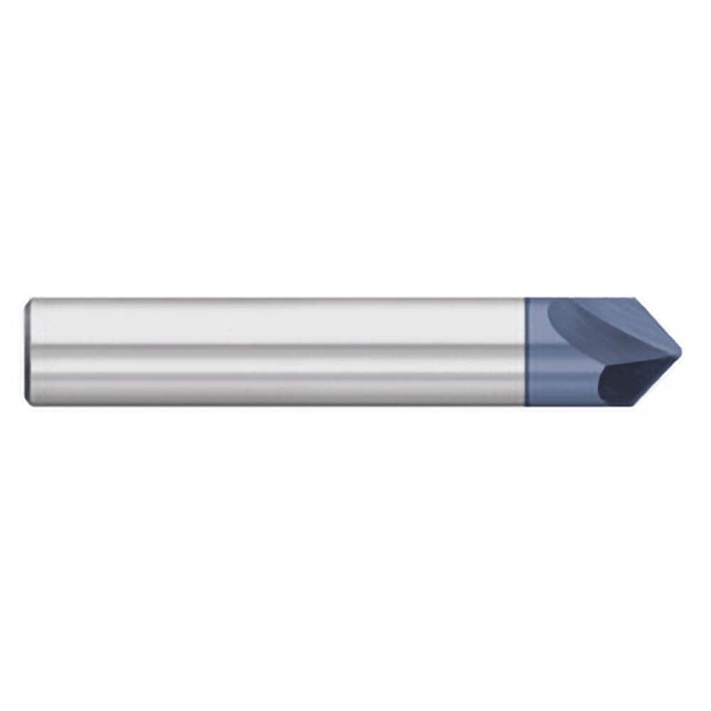 Titan USA - Chamfer Mills; Cutter Head Diameter (Inch): 1/2 ; Included Angle B: 30 ; Included Angle A: 120 ; Chamfer Mill Material: Solid Carbide ; Chamfer Mill Finish/Coating: AlTiN ; Overall Length (Inch): 3 - Exact Industrial Supply