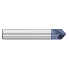 Titan USA - Chamfer Mills; Cutter Head Diameter (Inch): 5/16 ; Included Angle B: 40 ; Included Angle A: 100 ; Chamfer Mill Material: Solid Carbide ; Chamfer Mill Finish/Coating: AlTiN ; Overall Length (Inch): 2-1/2 - Exact Industrial Supply