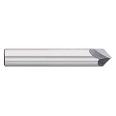 Titan USA - Chamfer Mills; Cutter Head Diameter (Inch): 1/8 ; Included Angle B: 60 ; Included Angle A: 60 ; Chamfer Mill Material: Solid Carbide ; Chamfer Mill Finish/Coating: Uncoated ; Overall Length (Inch): 1-1/2 - Exact Industrial Supply