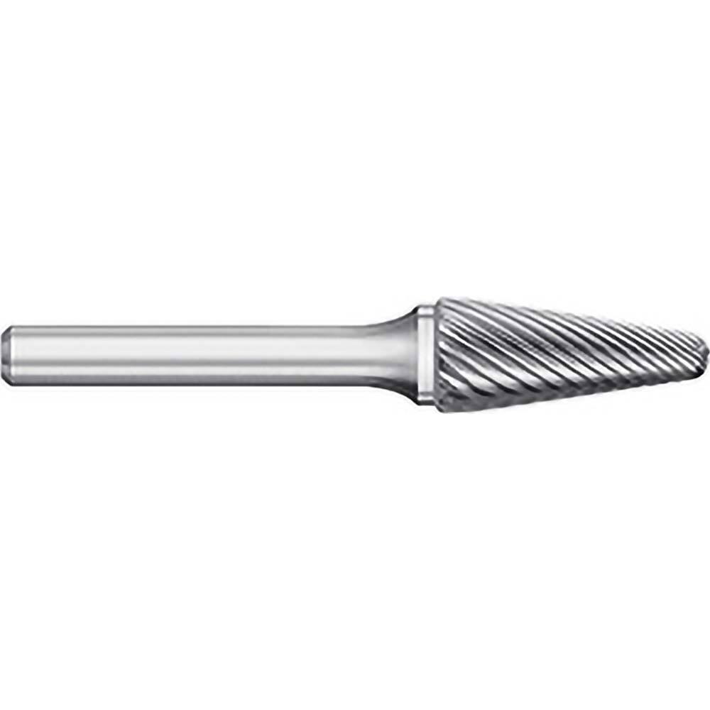 Titan USA - Burrs; Head Shape: Taper w/Radius End ; Industry Specification: SL-7 ; Tooth Style: Single Cut ; Cutting Diameter (Inch): 3/4 ; Cutting Diameter (Decimal Inch): 0.7500 ; Shank Diameter (Inch): 1/4 - Exact Industrial Supply