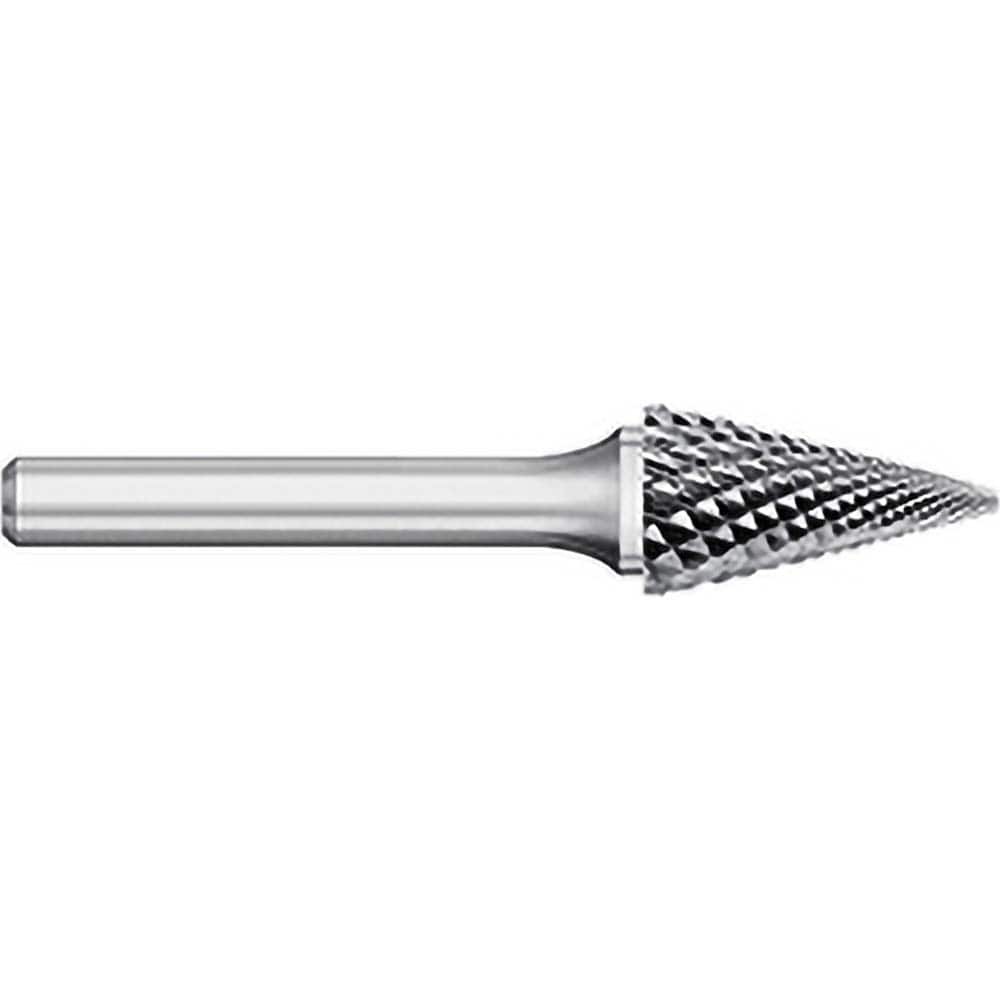 Titan USA - Burrs; Head Shape: Cone ; Industry Specification: SM-1 ; Tooth Style: Double Cut ; Cutting Diameter (Inch): 1/4 ; Cutting Diameter (Decimal Inch): 0.2500 ; Shank Diameter (Inch): 1/4 - Exact Industrial Supply