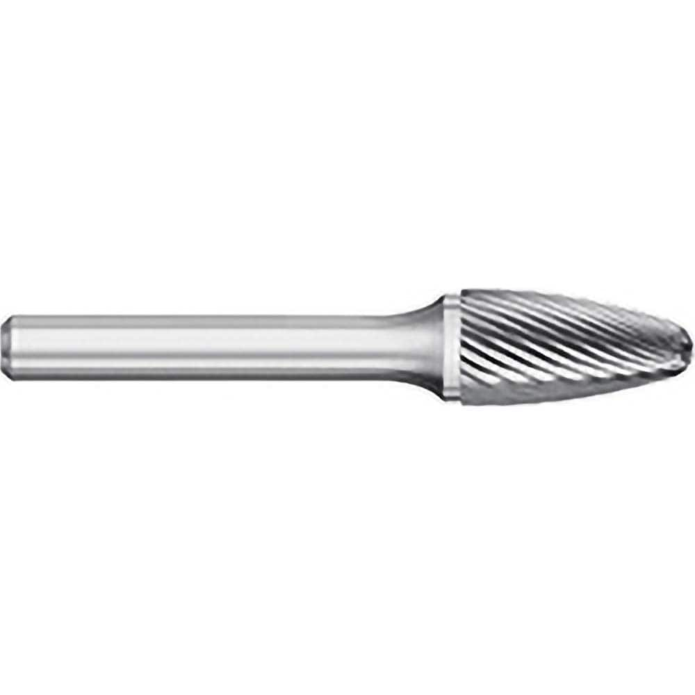 Titan USA - Burrs; Head Shape: Tree w/Radius ; Industry Specification: SF-4 ; Tooth Style: Single Cut ; Cutting Diameter (Inch): 7/16 ; Cutting Diameter (Decimal Inch): 0.4375 ; Shank Diameter (Inch): 1/4 - Exact Industrial Supply