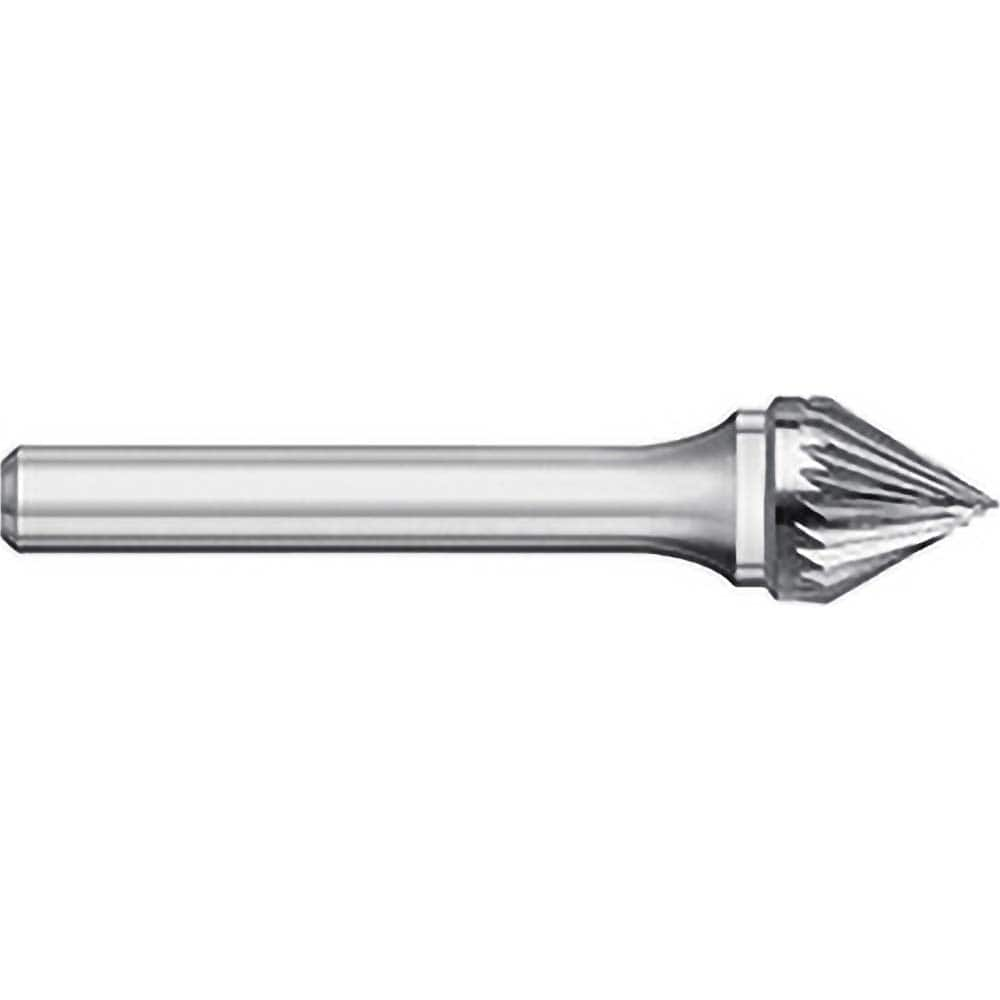 Titan USA - Burrs; Head Shape: Taper ; Industry Specification: SJ-6 ; Tooth Style: Single Cut ; Cutting Diameter (Inch): 5/8 ; Cutting Diameter (Decimal Inch): 0.6250 ; Shank Diameter (Inch): 1/4 - Exact Industrial Supply