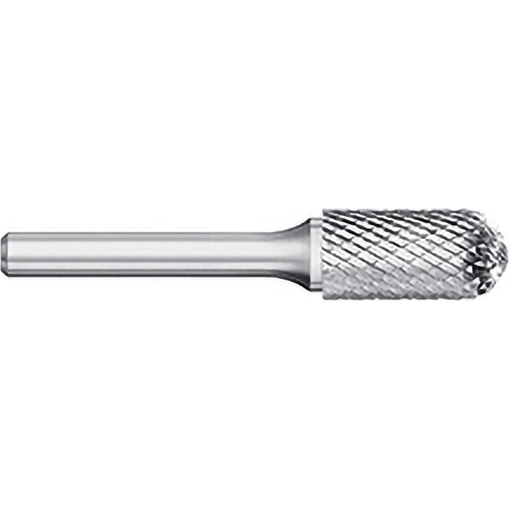 Titan USA - Burrs; Head Shape: Cylinder Ball End ; Industry Specification: SC-7 ; Tooth Style: Double Cut ; Cutting Diameter (Inch): 3/4 ; Cutting Diameter (Decimal Inch): 0.7500 ; Shank Diameter (Inch): 1/4 - Exact Industrial Supply