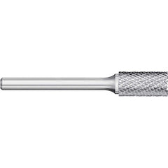 Titan USA - Burrs; Head Shape: Cylinder w/End Cut ; Industry Specification: SB-41L3 ; Tooth Style: Double Cut ; Cutting Diameter (Inch): 1/16 ; Cutting Diameter (Decimal Inch): 0.0625 ; Shank Diameter (Inch): 1/8 - Exact Industrial Supply