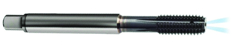 M5 x .80 Dia. - 6HX - 4 FL - Carbide Semi-Bott Tap-TiCN -Coolant-Thru-FORM-C DIN 371 - Best Tool & Supply