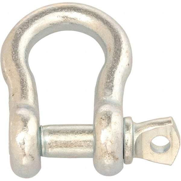 Campbell - 1/2" Nominal Chain Size, 1 Ton Carbon Steel Screw Anchor Shackle - Best Tool & Supply