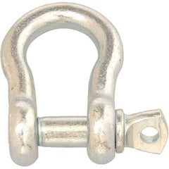 Campbell - 1/2" Nominal Chain Size, 1 Ton Carbon Steel Screw Anchor Shackle - Best Tool & Supply