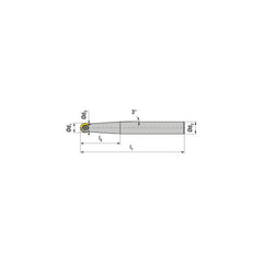 Indexable Ball Nose End Mills; Milling Diameter: 8.00 mm; Maximum Depth Of Cut: 50.00 mm; Shank Diameter: 12.00 mm; Shank Type: Cylindrical; Compatible Insert Style: ROHX; XOHX; Compatible Insert Size Code: RO.X08 / XO.X08; Toolholder Style: Carbide Shank