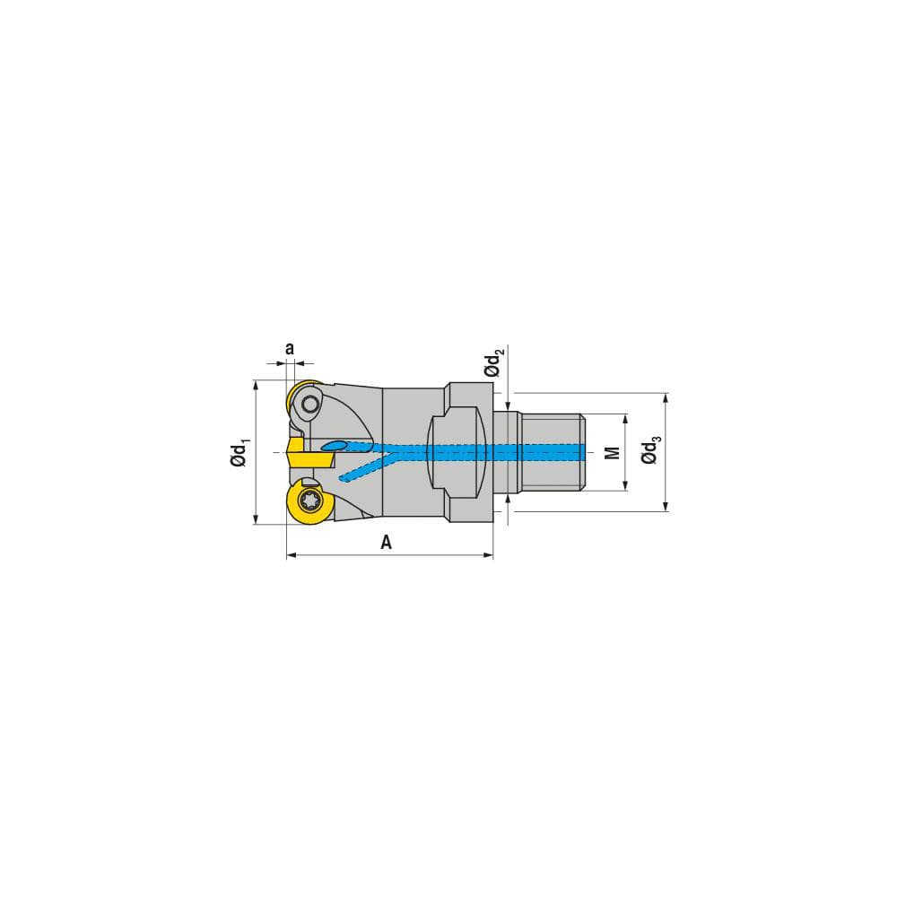 Indexable Ball Nose End Mills; Milling Diameter: 24.00 mm; Maximum Depth Of Cut: 3.00 mm; Maximum Ramping Angle: 0.0; Shank Diameter: 24.00 mm; Shank Type: Modular; Compatible Insert Style: RDEX; RDHX; RDMX; RDPX; Compatible Insert Size Code: RD.X 12T3..;