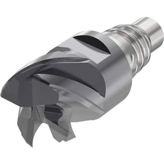 Corner Radius & Corner Chamfer End Mill Heads; Mill Diameter (mm): 16.00; Mill Diameter (Decimal Inch): 0.6299; Length of Cut (mm): 8.8000; Connection Type: E16; Overall Length (mm): 35.6000; Centercutting: Yes; Corner Radius (mm): 0.50; Minimum Helix Ang