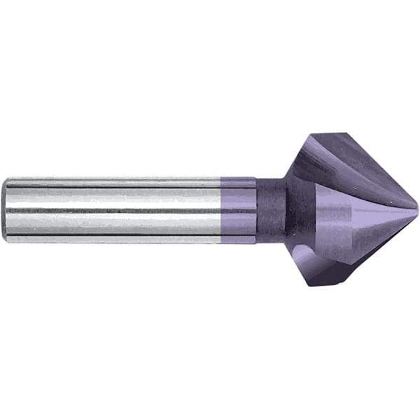 Magafor - 10.4mm Head Diam, 15/64" Shank Diam, 90° Cobalt Countersink - 1-3/4" OAL, Single End, Straight Shank, Right Hand Cut - Best Tool & Supply