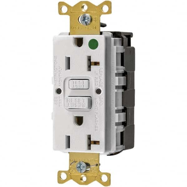 Hubbell Wiring Device-Kellems - GFCI Receptacles Grade: Hospital Color: White - Best Tool & Supply