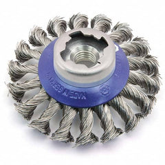 Osborn - 4-1/2" OD, 5/8-11 Arbor Hole, Knotted Steel Wheel Brush - Best Tool & Supply