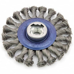 Osborn - 5" OD, 5/8-11 Arbor Hole, Knotted Stainless Steel Wheel Brush - Best Tool & Supply