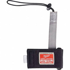 Milwaukee Tool - Tool Holding Accessories; Type: Tool Lanyard ; Connection Type: Loop ; Length: 11.50 ; Length (Decimal Inch): 11.50 ; Additional Info: 5lb Wrist Lanyard ; Color: Black; Gray - Exact Industrial Supply