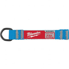 Milwaukee Tool - Tool Holding Accessories; Type: Tool Lanyard ; Connection Type: D-Ring ; Length: 3.00 ; Length (Decimal Inch): 3.00 ; Additional Info: (5) 2lb D-Ring Web Attachment ; Color: Black; Blue; Red - Exact Industrial Supply